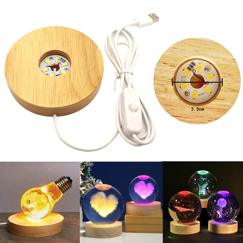 Resin Art With Wood - Hars Art Display Rond Hout Kleurrijk