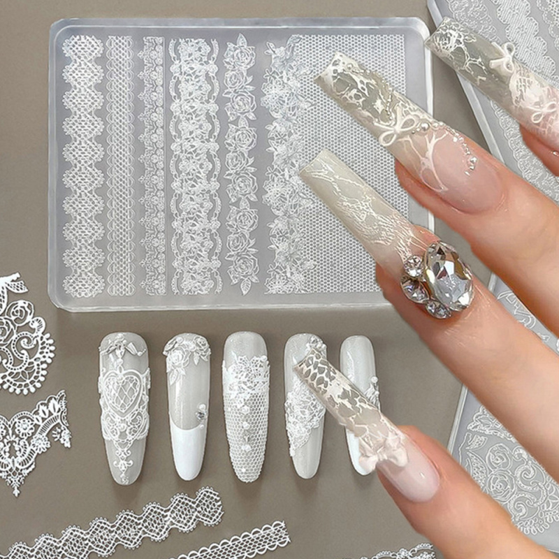 Resin Art Template - 1pc Kant 3D Siliconen Nagel Mallen