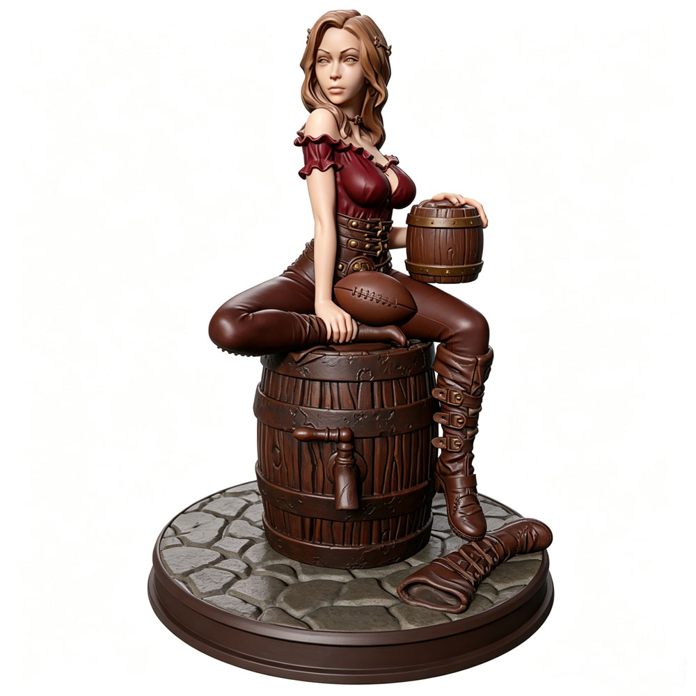 Resin Art With Wood - 1/24 Miniatuur Harsmodel Beeldje, 75mm Figuur