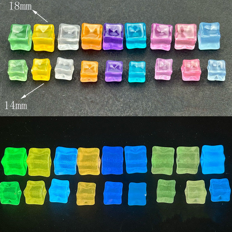 Resin Art Cube - 20 Stuks Lichtgevende 14Cm Stenen Vierkant