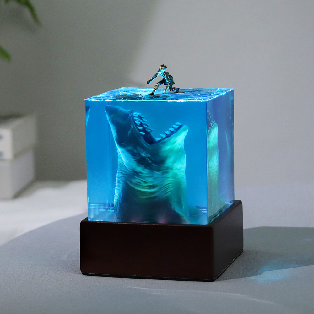 Resin Art Cube - 5Cm/8Cm Kubus Organisme Hars Tafellamp Creactieve