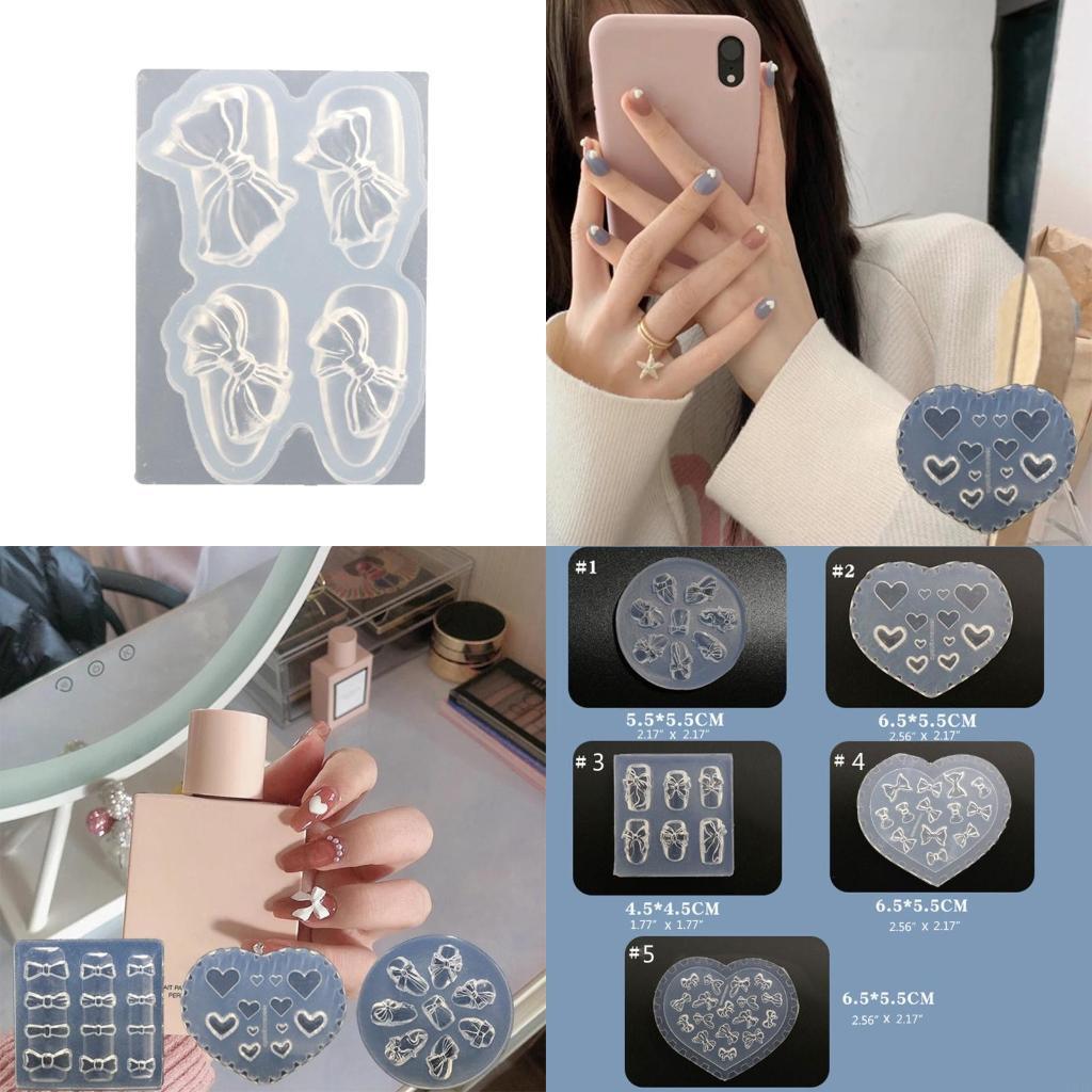 Resin Art Template - Siliconen nagelsnijwerk gietvorm manicure gereedschap 3D
