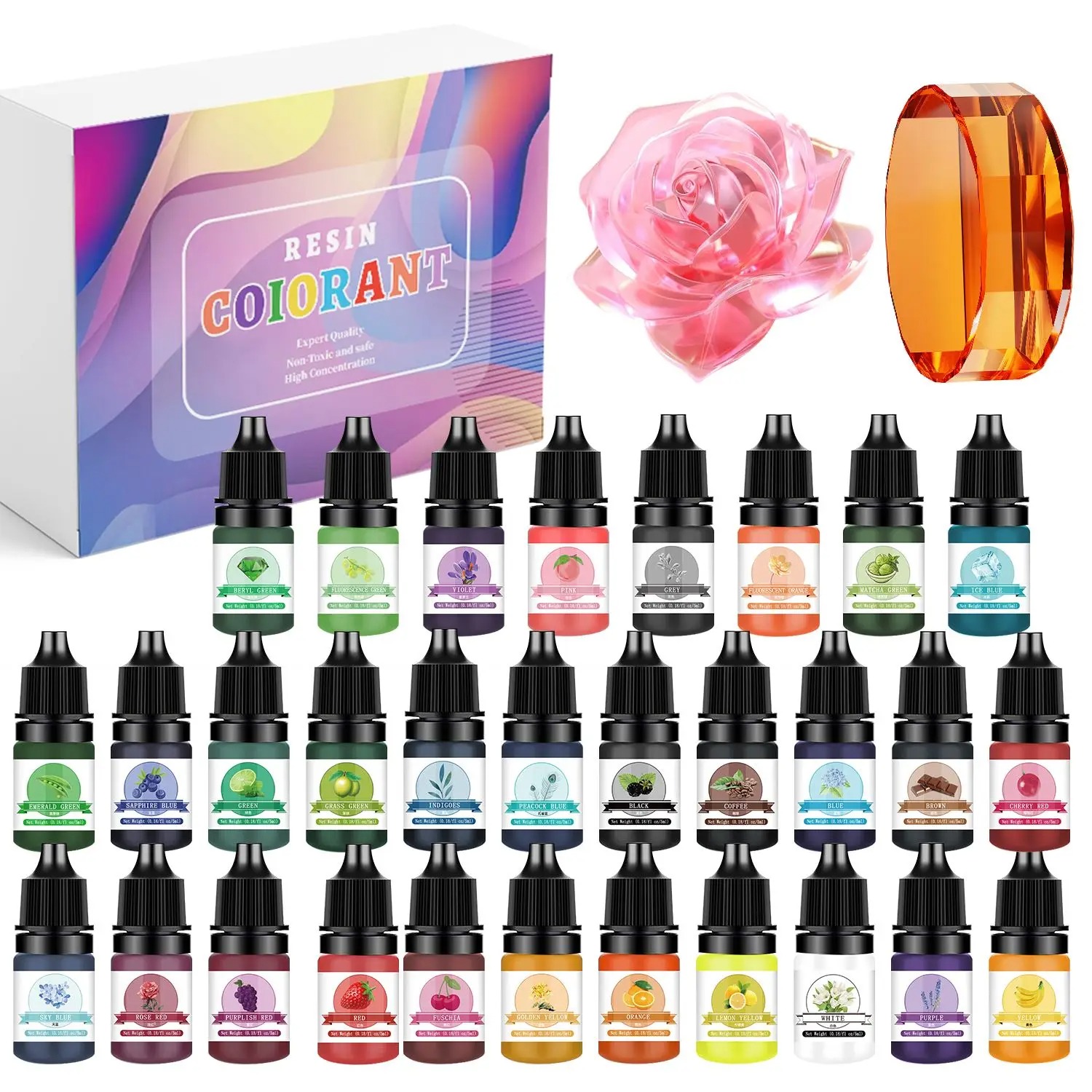 Resin Art Acrylic - 30 Kleuren 5 ml Epoxyhars Pigment