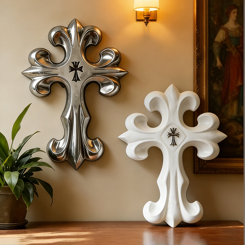 Resin Art Sculptures - Retro kruis wanddecoratie gotische stijl hars