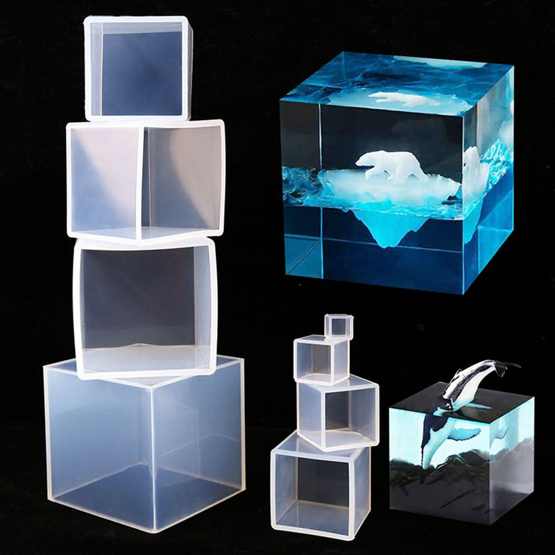 Resin Art Cube - Kubusvormige harsvorm, transparante siliconen kubusvormen voor