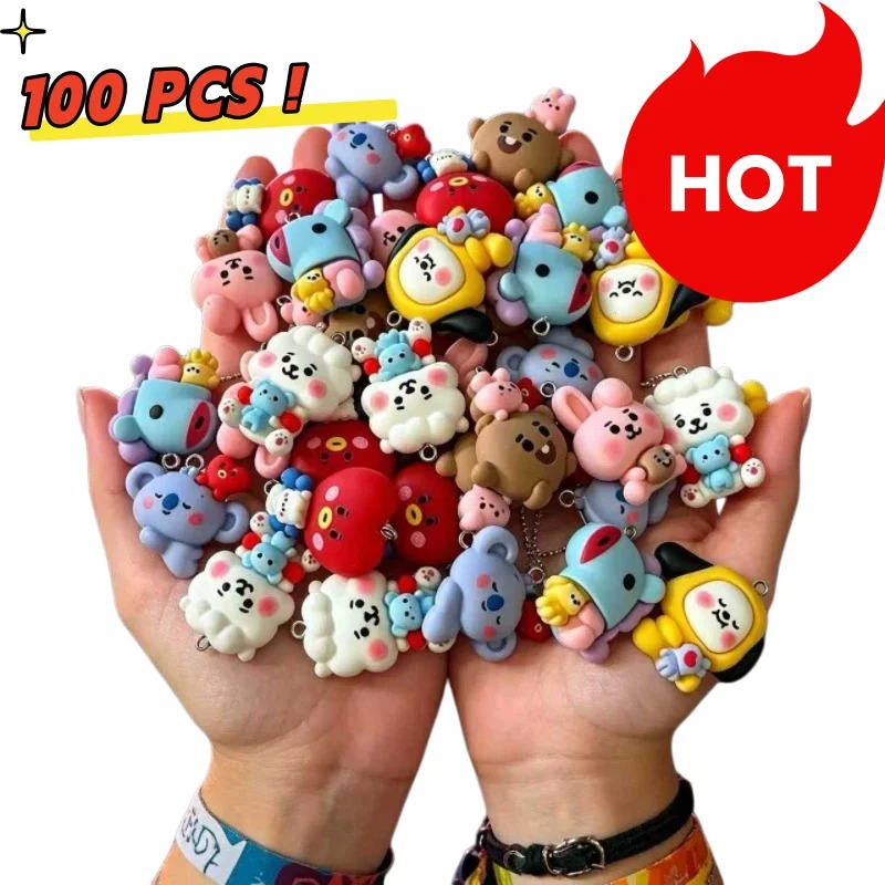 Resin Art Engagement - 7 stks BT21 Hars Cartoon Charm