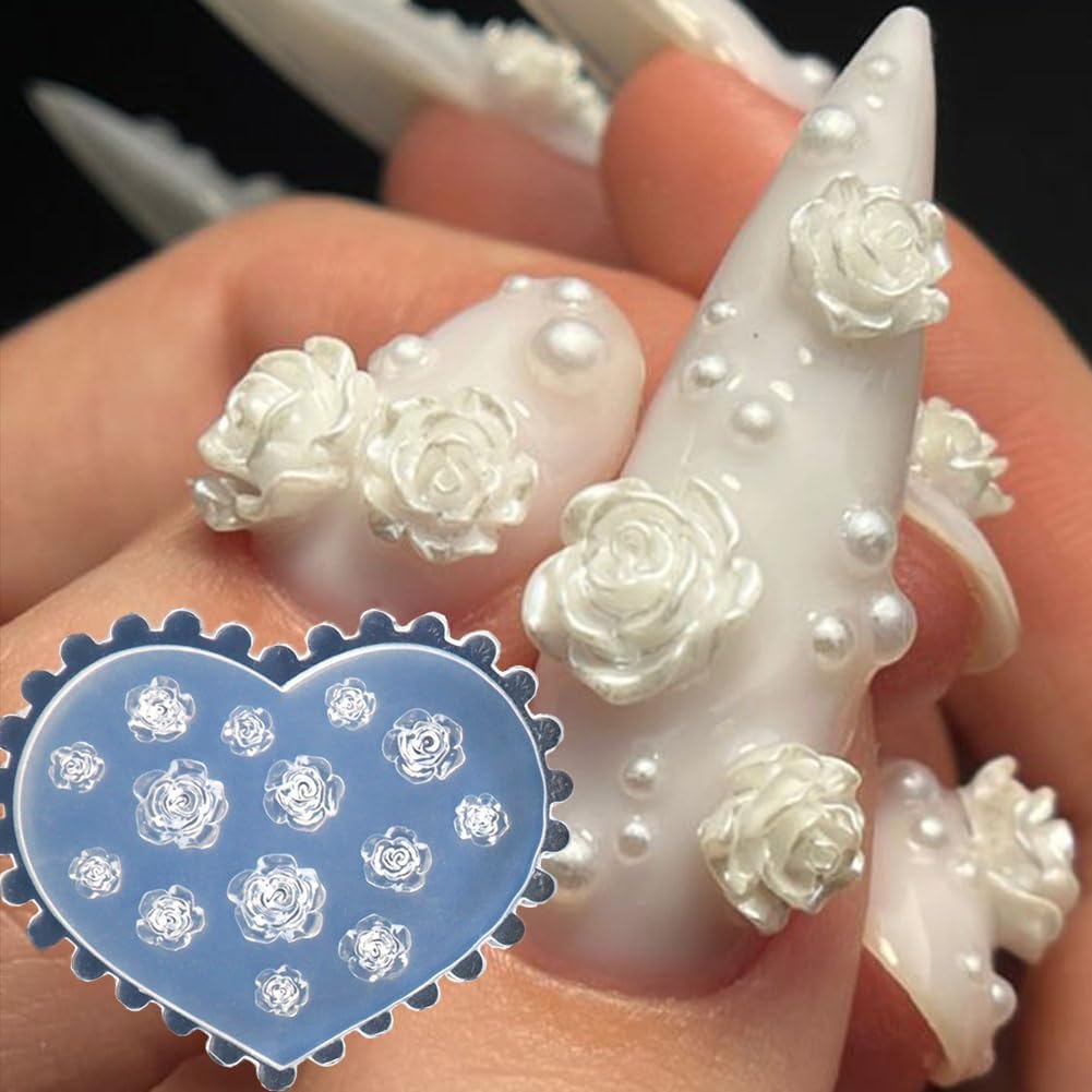 Resin Art Template - 3D Bloem Nagel Mallen Siliconen Nagel