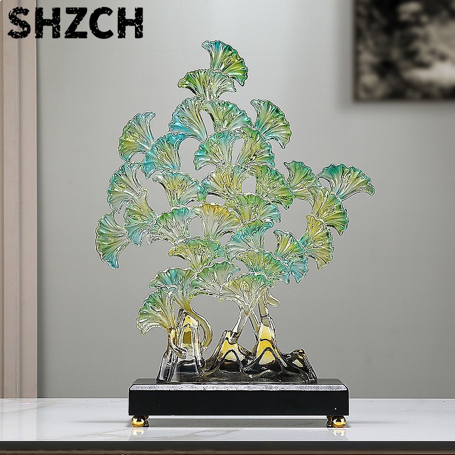 Resin Art Sculptures - Fa Cai Ginkgo Boomhars Sculptuur Luxe