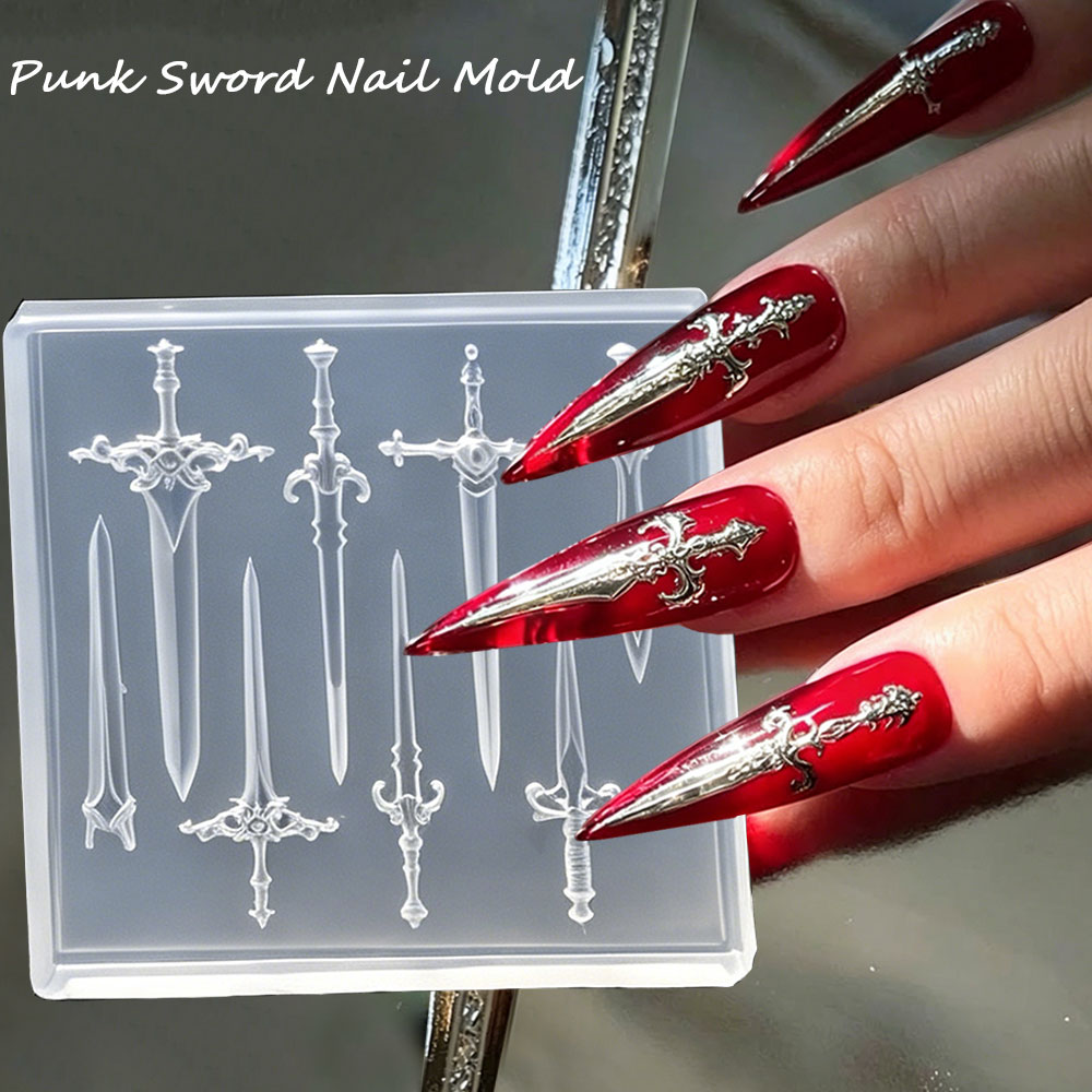 Resin Art Template - 1 stuk 3D Retro Punk Zwaard