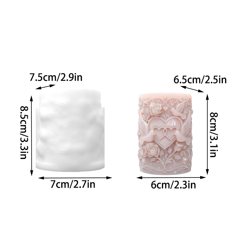Dubbel hart verbonden witte du - Resin Art Rose recensie en prijs