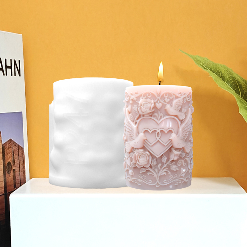 Dubbel hart verbonden witte du - Resin Art Rose recensie en prijs