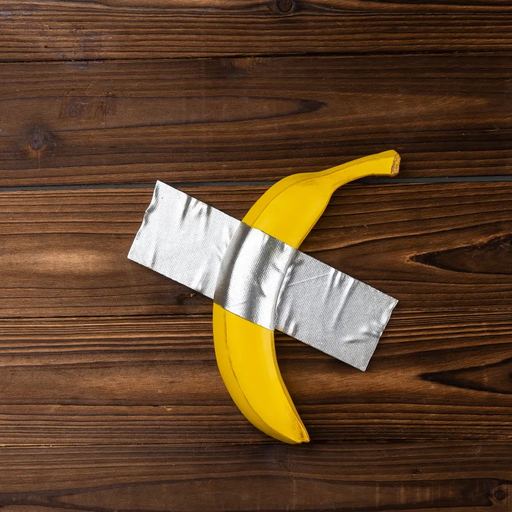 Hars tape banaan sculptuur wan - Resin Art Sculptures recensie en prijs