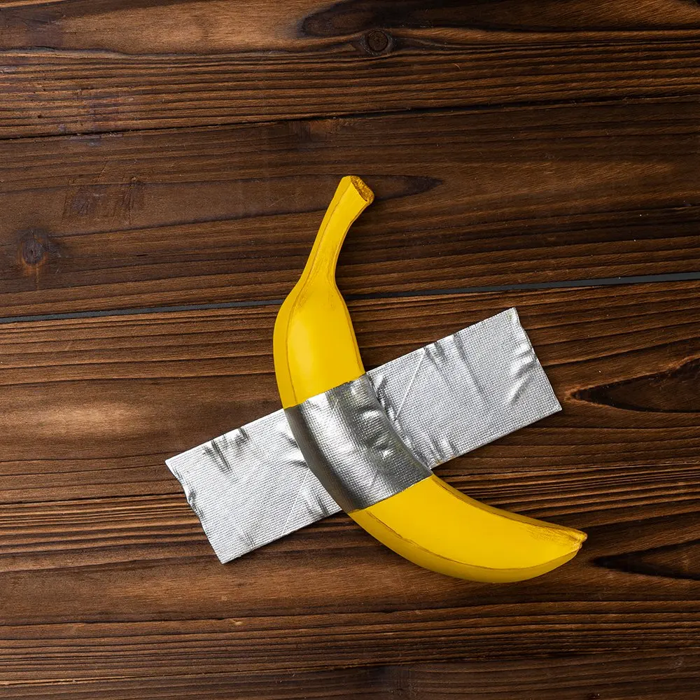Hars tape banaan sculptuur wan - Resin Art Sculptures recensie en prijs