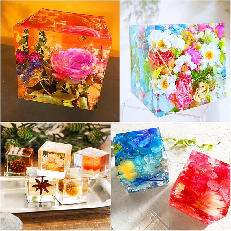 Kubusvormige harsvorm, transpa - Resin Art Cube recensie en prijs