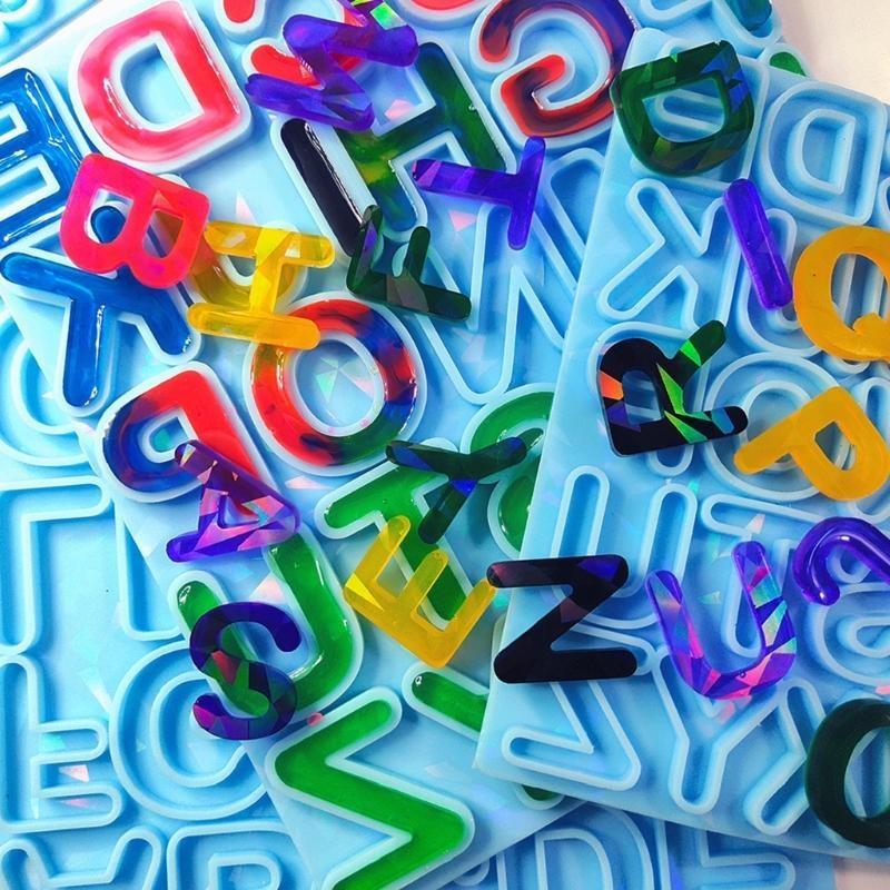 Brief oorbel hars mal holograf - Resin Art Letter Keychain recensie en prijs
