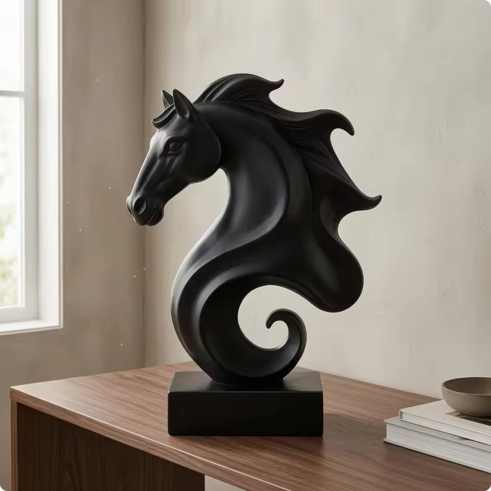 Paardenkop sculptuur, verzamel - Resin Art Cube recensie en prijs