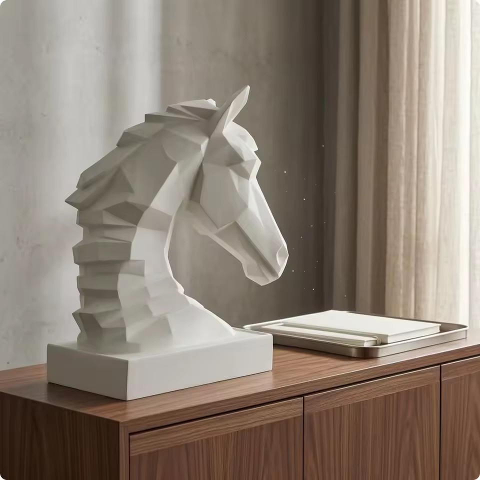 Paardenkop sculptuur, verzamel - Resin Art Cube recensie en prijs