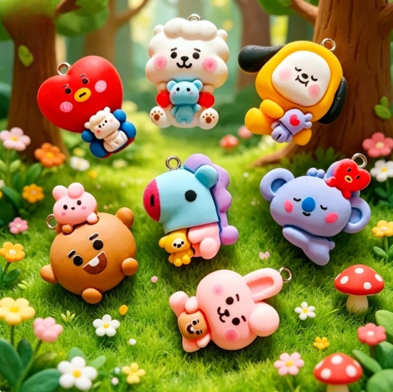 7 stks BT21 Hars Cartoon Charm - Resin Art Engagement recensie en prijs