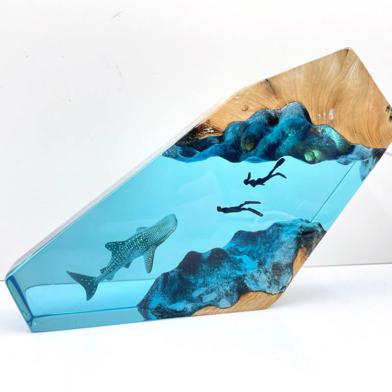 Miniatuur Walvishaai Duiker Ha - Resin Art With Wood recensie en prijs