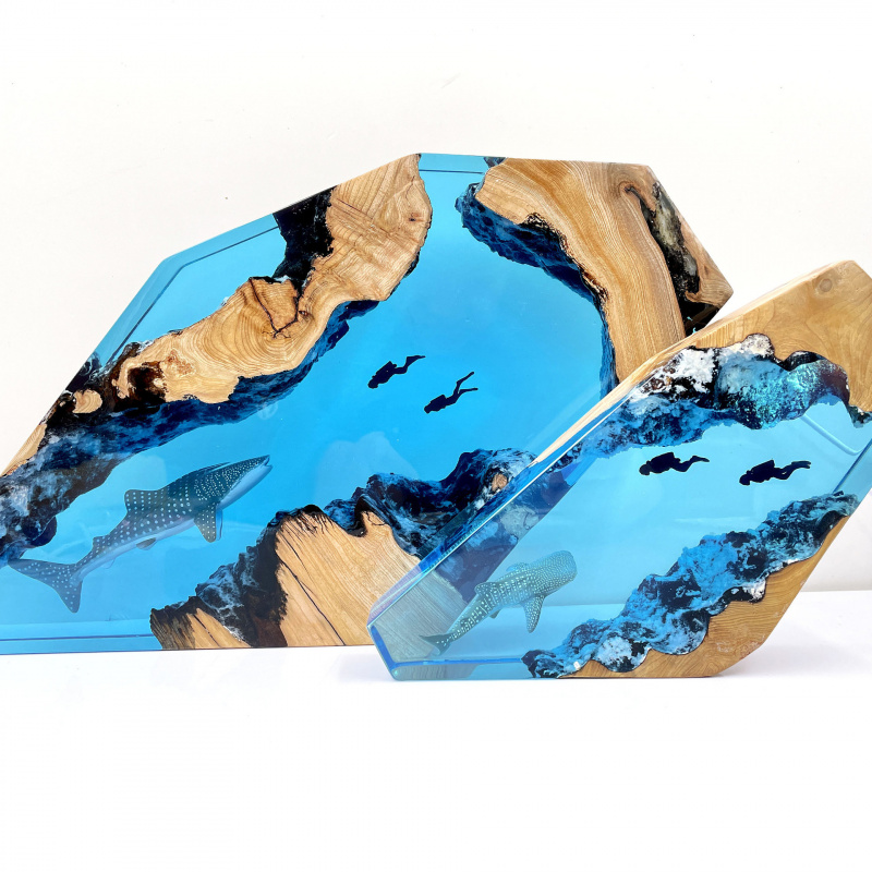 Miniatuur Walvishaai Duiker Ha - Resin Art With Wood recensie en prijs