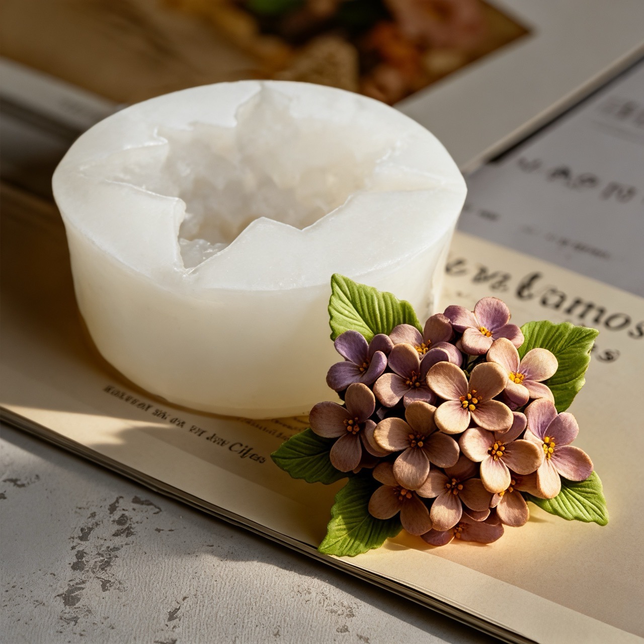 2-delige 3D Rose Lilac Flower  - Resin Art Rose recensie en prijs