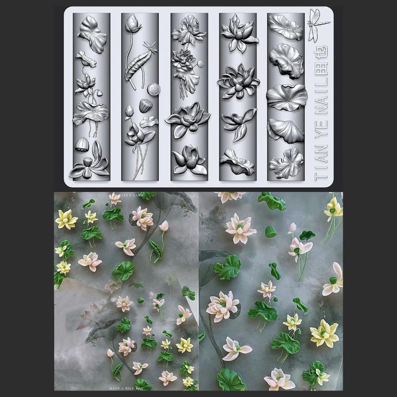 Bloemen Serie 3D Gebogen Nagel - Resin Art Template recensie en prijs