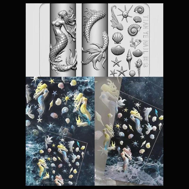 3D Zachte Siliconen Nagel Ocea - Resin Art Template recensie en prijs