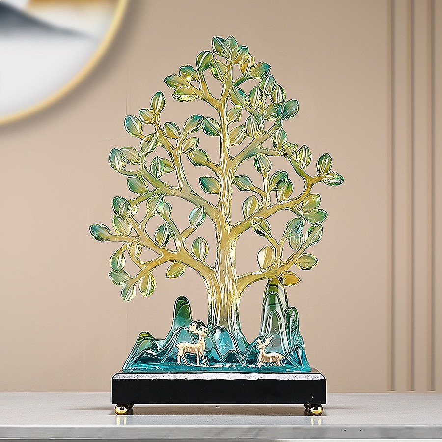 Fa Cai Ginkgo Boomhars Sculptu - Resin Art Sculptures recensie en prijs